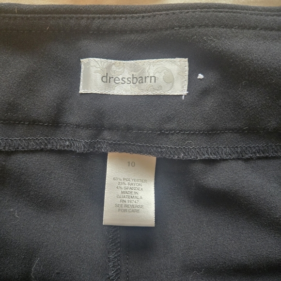 Dressbarn Strech Black Wide-Leg Trousers Size 10 - Picture 3 of 7